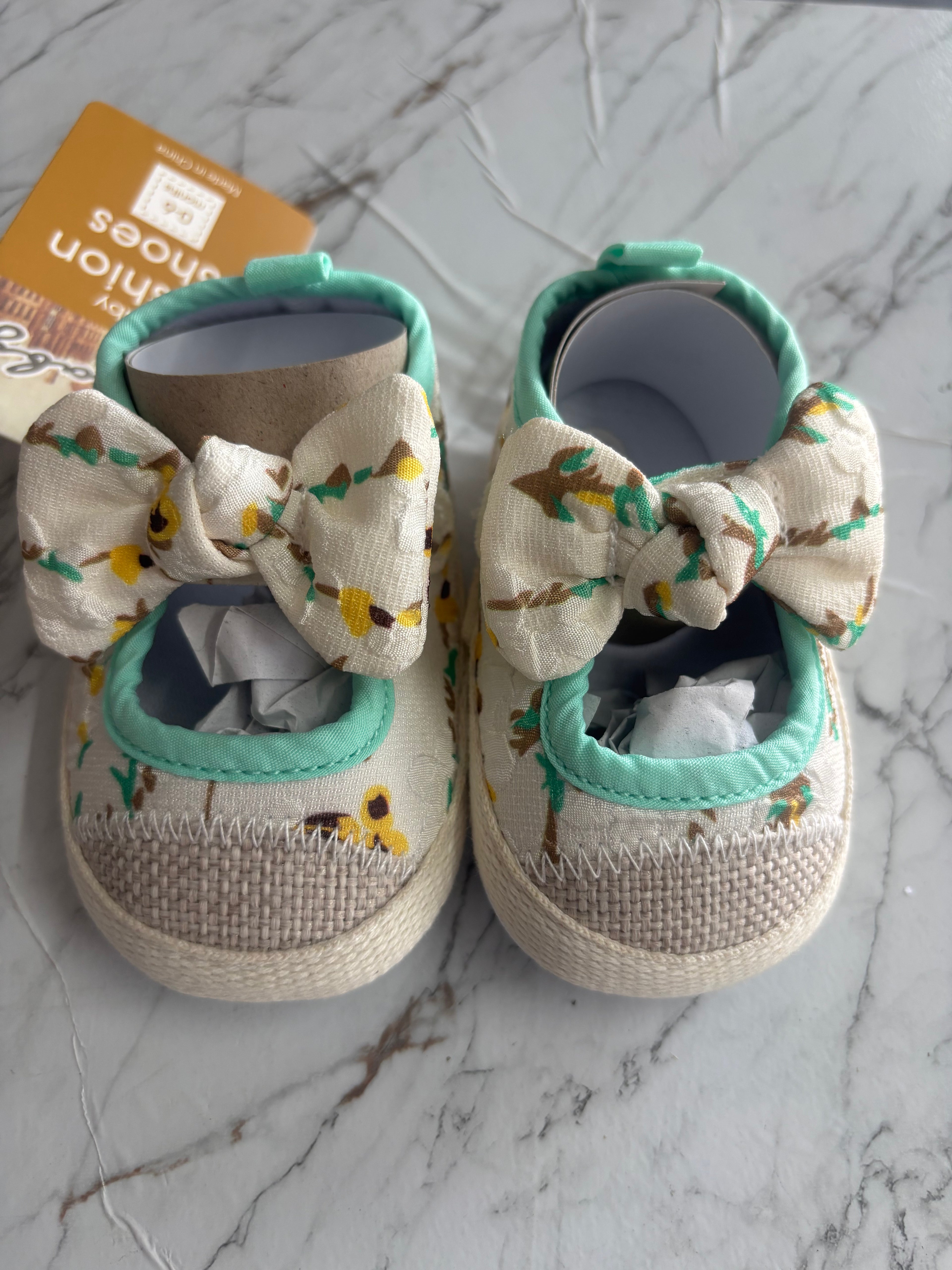 Baby Girl Floral Bow Shoes – Soft Sole Casual & Party Wear